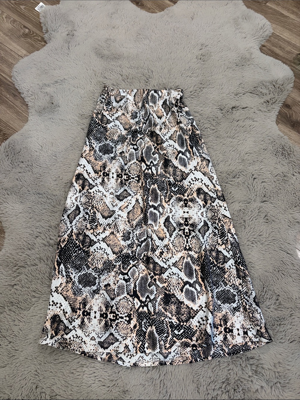 Black Tape Animal Print A-Line Skirt in Brown & Black Size Medium Like New